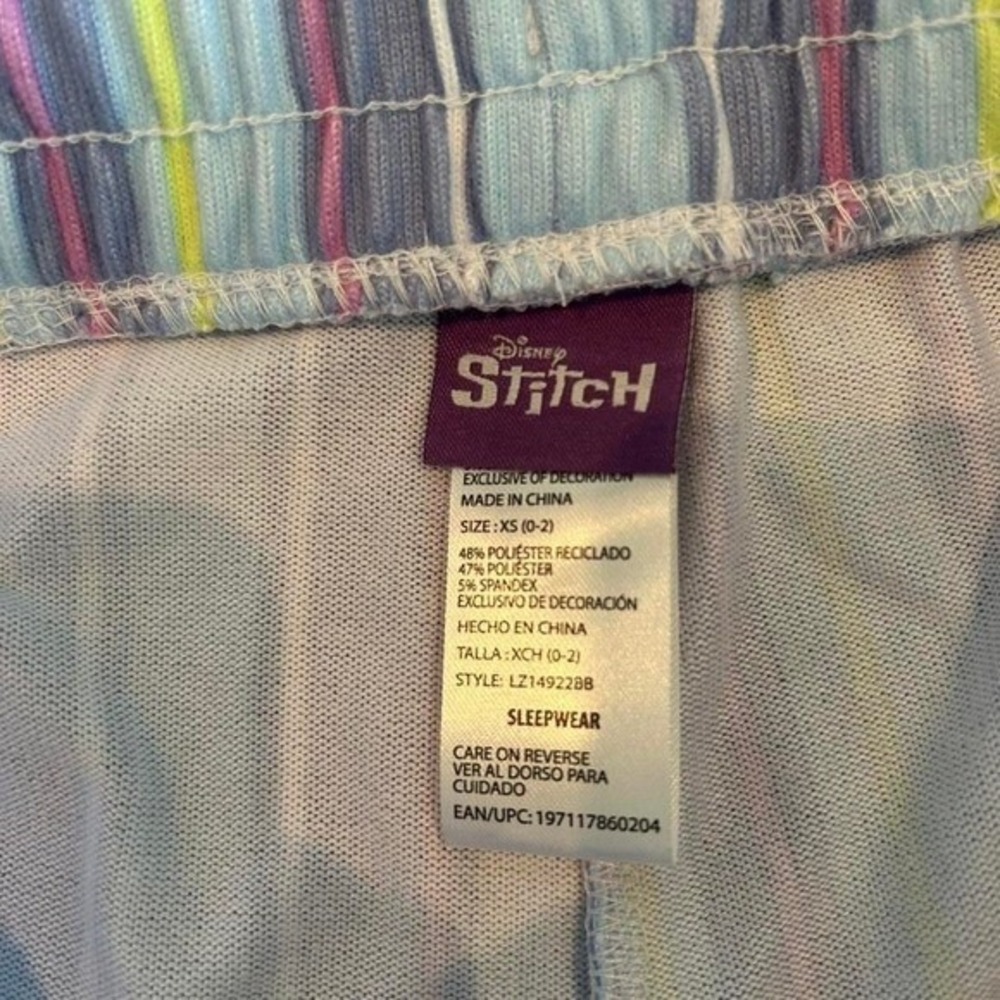 Disney Lilo & Stitch Striped Sleep Lounge Shorts XS/S‎ Pajama Sleepwear - Picture 2 of 2